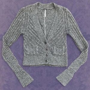 Free People Over the Rainbow rare gray cardigan aso Beth Greene in The Walking D